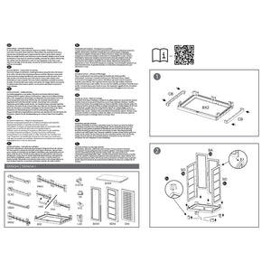 RAM Quality Products PREMIUM 4 Shelf Lockable Storage Utility Cabinet, Gray