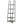 JOMEED Freestanding Industrial 5 Tier Open Shelf Ladder Bookcase, Gray & Brown