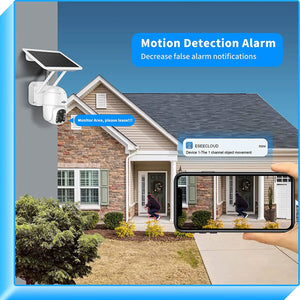 Hiseeu 3MP Outdoor Solar Powered Wireless Security Camera w/ Color Night Vision
