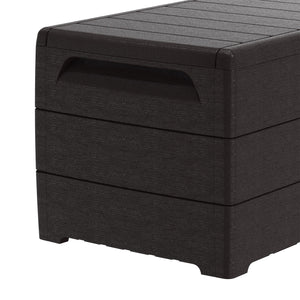 Duramax CedarGrain Durabox 110 Gal Outdoor Deck & Garden Storage Bench, Brown