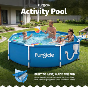 Funsicle 8' x 30" Outdoor Activity Round Frame Above Ground Swimming Pool Set