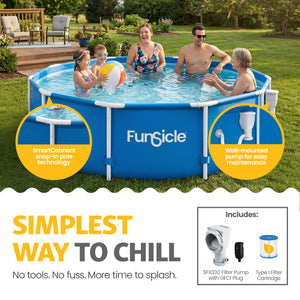 Funsicle 10' x 30" Outdoor Activity Round Frame Above Ground Swimming Pool Set