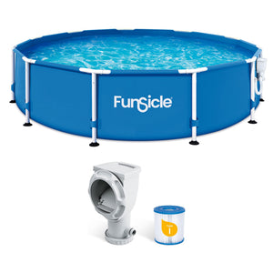 Funsicle 12' x 30" Outdoor Activity Round Frame Above Ground Swimming Pool Set