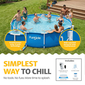 Funsicle 15' x 36" Outdoor Activity Round Frame Above Ground Swimming Pool Set