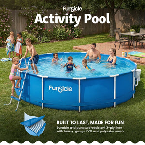 Funsicle 15' x 36" Outdoor Activity Round Frame Above Ground Swimming Pool Set