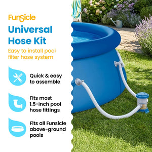 Funsicle 59"x1.5" Universal Replacement Hose Kit for Above Ground Swimming Pool
