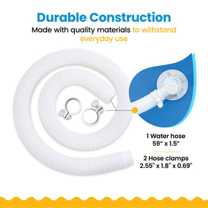 Funsicle 59"x1.5" Universal Replacement Hose Kit for Above Ground Swimming Pool