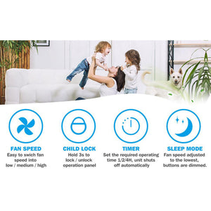 Mooka KJ203F-142 Home Air Purifier for Large Rooms with True HEPA Air Filter - TRAPSKI