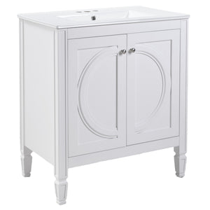 30" No Assembly Needed Vintage Bathroom Vanity