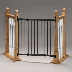 KidCo Angle Mount Safeway Stair Top Quick Release Baby Gate, 42.5x30.5 In, Black