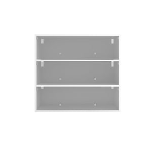 White Glass Door Shoe Storage Cabinet with RGB LED Light