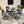Outdoor Modern Dining Set, Chairs Sunbrella Cushioned And Dining Table With Umbrella Hole