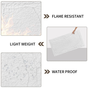 3D Faux Stone Wall Panels - 8 PCS PU Wainscoting