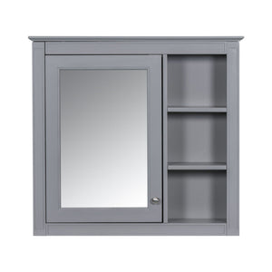 Bathroom Vanity With Medicine Cabinet, Royal Mirror Cabinet, Modern Bathroom Storage Cabinet With 2 Soft Closing Doors And 4 Drawers