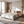 Queen Size Upholstered Platform Bed Frame with Curved Headboard