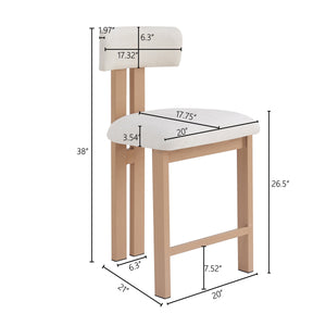 26.5'' Stylish Round Stools with Low Back