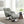 Kandoro Top Grain Leather Accent Chair With Swivel & Ottoman - Gray