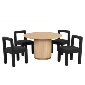 Dining Chairs With Square Open Back (Set of 2)