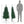 Artificial Half Christmas Trees with Auto Open Steel Base