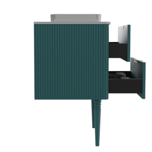 Elena Striped Aquamarine Bathroom Vanity Without Sink