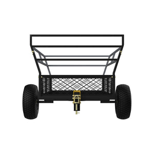 Gorilla 1400lb Steel ATV Trailer Garden Cart w/Removable Sides & 3-in-1 Tailgate