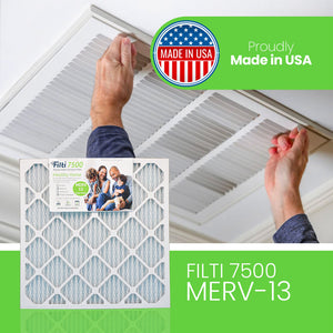 Filti 7500 Pleated Home HVAC Furnace 16 x 20 x 2 MERV 13 Air Filter (2 Pack)