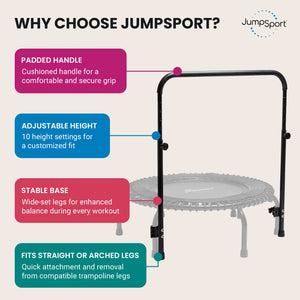 JumpSport Handle Bar Accessory for 39" Straight/Arched Leg Fitness Trampolines