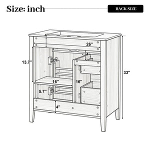Bathroom Vanity With Sink, Soft Closing Cabinet