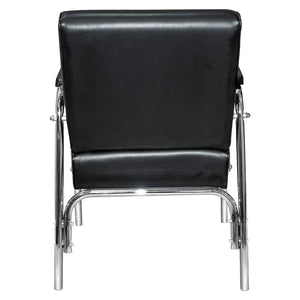 PureSana Chromium Ella Professional Auto Reclining Vinyl Shampoo Chair, Black