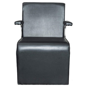 PureSana Chromium Anastasia Vinyl Professional Platform Hair Dryer Chair, Black - TRAPSKI