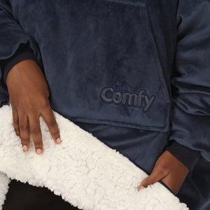 The Comfy Original Jr Kids Oversized Microfiber Sherpa Wearable Blanket, Blue - TRAPSKI