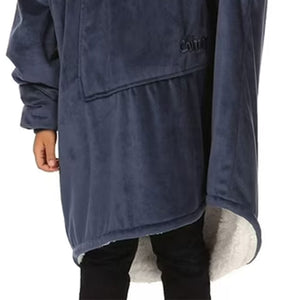 The Comfy Original Jr Kids Oversized Microfiber Sherpa Wearable Blanket, Blue - TRAPSKI