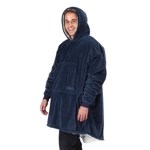 The Comfy Original Oversized Microfiber Sherpa Wearable Blanket for Adults, Blue - TRAPSKI