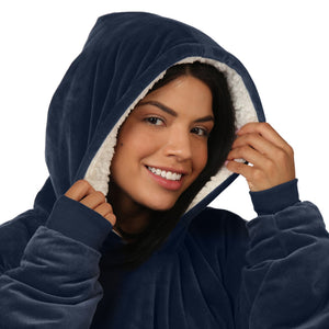 The Comfy Original Oversized Microfiber Sherpa Wearable Blanket for Adults, Blue - TRAPSKI
