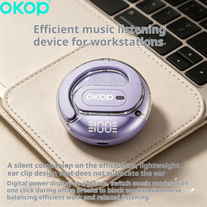 KP-207 Best-selling OWS Bluetooth Ear-hook Headphones Sports Model With Digital Display Noise Cancellation And Long Battery Life In Stock Now
