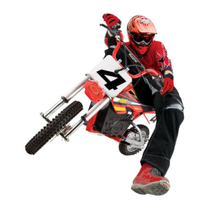 Razor MX500 Dirt Rocket 36V Electric Toy Motocross Dirt Bike, Red (2 Pack) - TRAPSKI