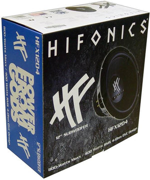 HIFONICS HFX12D4 12" 800W Car Audio DVC Subwoofers Power Bass Subwoofers, 4 Pack
