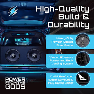 Hifonics HFX12D4 12" Subwoofer, 800W Max 400W RMS Car & Powersports Speaker