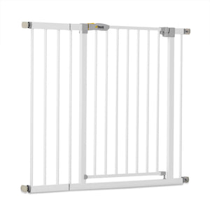 hauck Open N Stop Pressure Mounted Fit Baby Safety Gate with 8" Extension, White