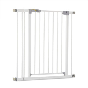 hauck Open N Stop Pressure Mounted Fit Baby Safety Gate w/3.5" Extension, White
