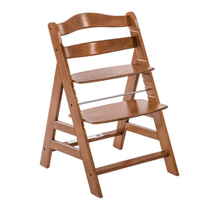 hauck Alpha+ Grow Along Seat, Adjustable Wooden Booster Chair, Beechwood, Walnut