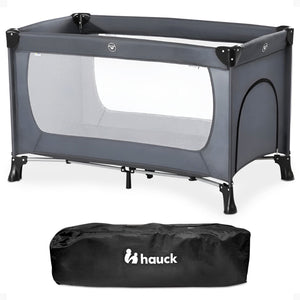 hauck Dream N Play Plus Travel Pack Cot, Babies & Toddlers up to 33 Pounds, Grey
