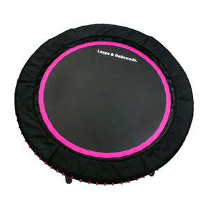 LEAPS & REBOUNDS 40" Mini Fitness Trampoline & Rebounder Gym Equipment, Pink - TRAPSKI