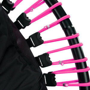 LEAPS & REBOUNDS 40" Mini Fitness Trampoline & Rebounder Gym Equipment, Pink - TRAPSKI
