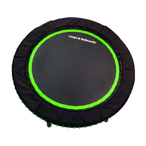 LEAPS & REBOUNDS 40" Mini Fitness Trampoline & Rebounder Gym Equipment, Green - TRAPSKI