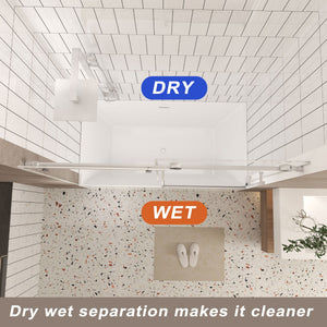 Frameless Shower Door, Smooth Sliding Tracks