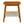 Mid - Century Square Side Table With Woven Shelf - Walnut