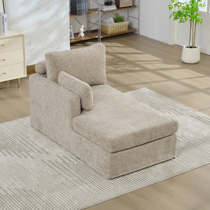31.69" Wide Modular Sofa Bed With Cushions in Taupe