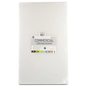 Thirteen Chefs 30 x 18 Inch Dishwasher Safe HDPE Plastic Cutting Board, White