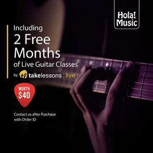 Hola! Music Pre Strung 39" Classical Guitar with Soft Nylon Strings, Natural - TRAPSKI
